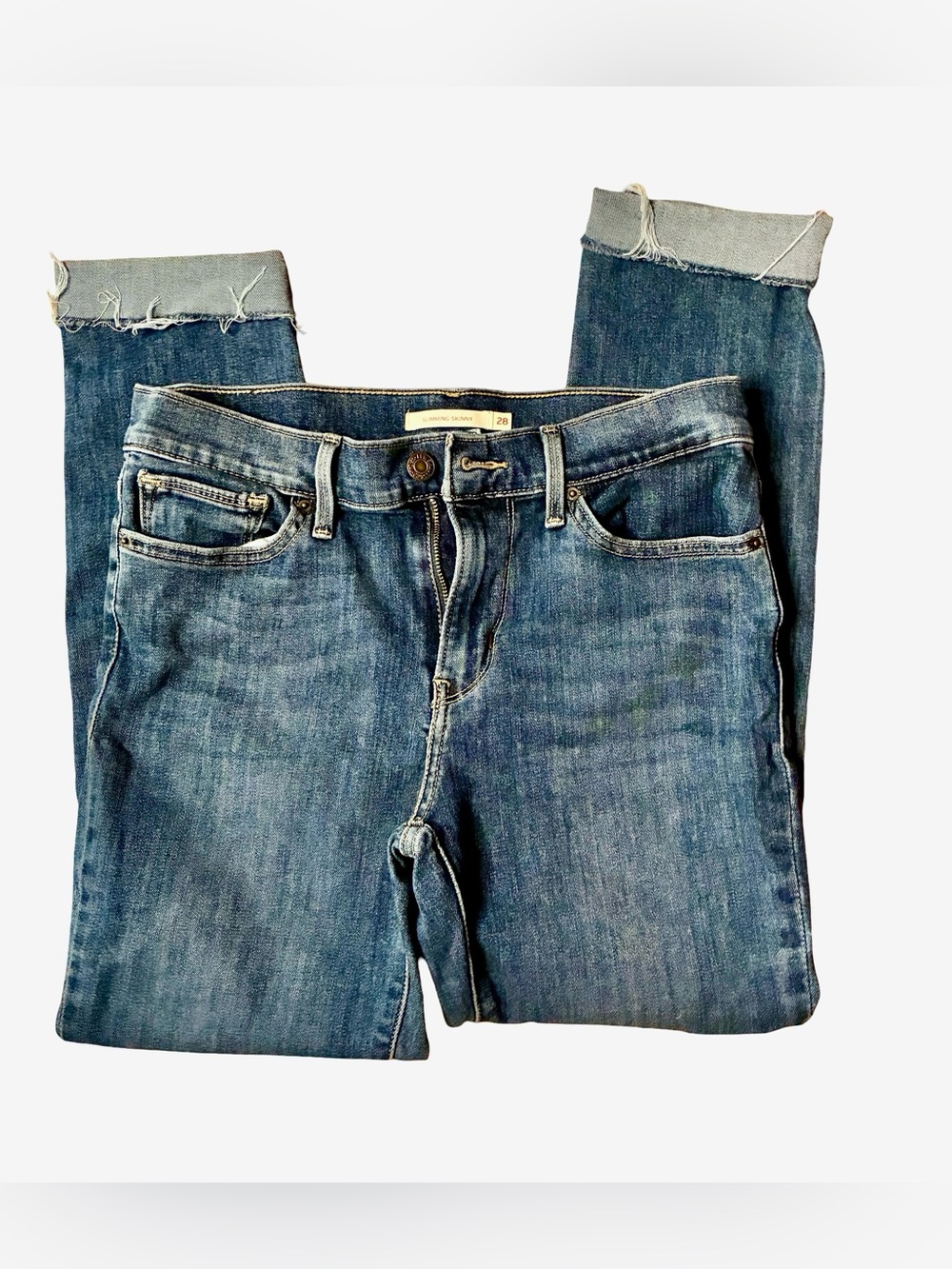 Levi’s Slimming Skinny Distressed Stretch Jeans Size 28